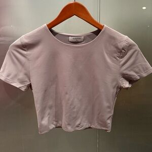 Aritzia Babaton Gray Crop Top
